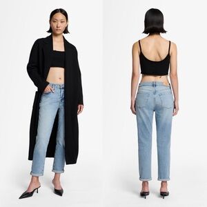 7 for all Mankind Luxe Vintage Josefina Women’s Blue Jeans 24 Boyfriend Relaxed